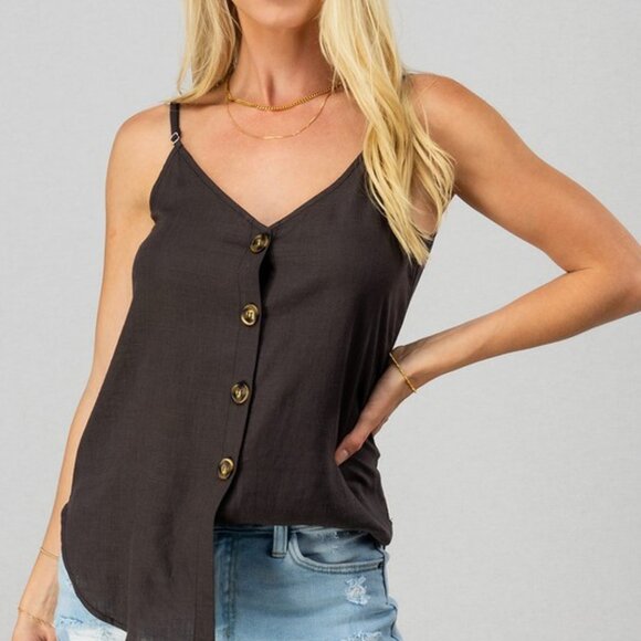 Linen Black Cami - Picture 2 of 6